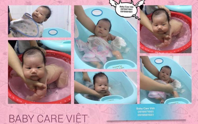 Các khoảnh khắc em bé trong một buổi tắm của Baby Care Việt